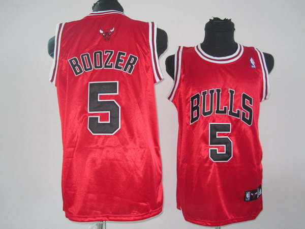 NBA Chicago Bulls 5 Carlos Boozer Authentic Road Red Jersey